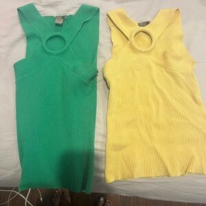 Bundle of keyhole halter top .